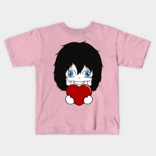 jeff the killer valentine chibi Kids T-Shirt